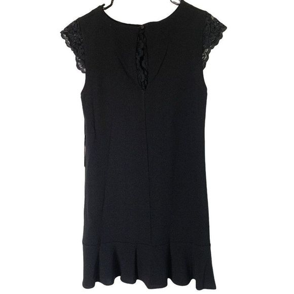 Women's Felicity & Coco Lucy Lace Sleeve Shift Dress Black Size S Cap NWT - Picture 9 of 9